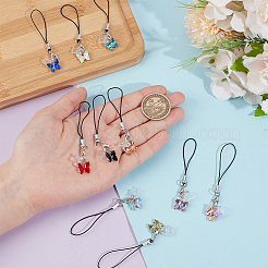 10 Stück Handygurte aus Legierung und Glas&nbsp;HJEW-OC00121