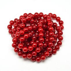 Perles de verre craquelé cuites au four&nbsp;DGLA-Q023-8mm-YS31