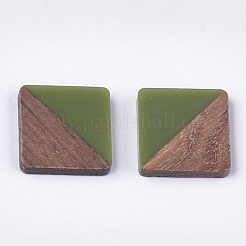 Cabochon in resina e legno di noce&nbsp;RESI-S358-A-90C