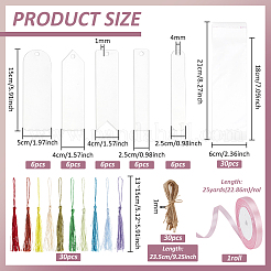 Set zum Basteln von leeren Acryl-Lesezeichen mit Quasten&nbsp;FIND-BC0014-36