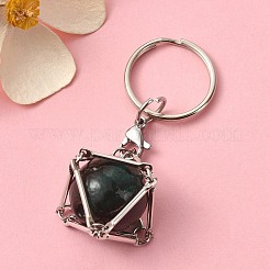 60 Stück 3 Stile geteilte Eisen-Schlüsselanhänger&nbsp;IFIN-YW0003-34
