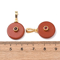 Natürliche rote Jaspis Anhänger&nbsp;G-P628-03G-01