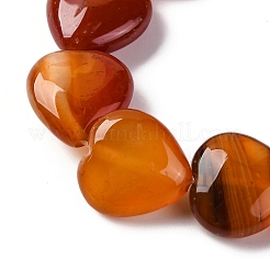 Fili di perline agata rosso naturale&nbsp;G-I372-A03-02