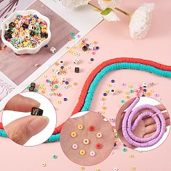 20 Strang 20 Farben flache runde handgemachte Polymer Clay Perlen&nbsp;CLAY-SZ0001-72