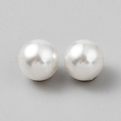 Poussoirs d'oreilless en plastique imitation perle&nbsp;KY-WH0038-12G-02