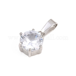 Colgantes de acero inoxidable 304 con circonitas cúbicas pavé&nbsp;STAS-B086-12P-01