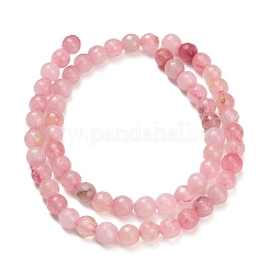 Brins de perles teintes en quartz rose naturel&nbsp;G-B046-07-8mm-01