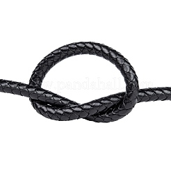 Cordino in pelle intrecciata con anima&nbsp;WL-F009-B02-8mm