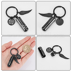 Schlüsselanhänger aus Edelstahl 304 für Gedenkurnen und Asche&nbsp;KEYC-WH0027-95