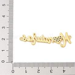 Messing klare Zirkonia Wort Honduras Verbindungsstück Charms&nbsp;KK-K293-40G-01