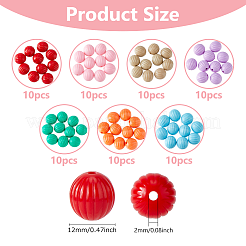 70pcs 7 Farben Acrylperlen&nbsp;FIND-DC0006-33