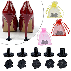 10 ensemble de 5 protecteurs de talons hauts en plastique TPU de style&nbsp;AJEW-GF0005-21B
