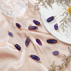 50 Stück natürliche Amethyst-Anhänger&nbsp;FIND-FH0005-16