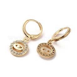 Pendientes colgantes de latón con forma de ojo de caballo&nbsp;EJEW-Q797-02F-G