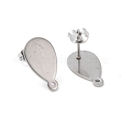 Orecchini a bottone in acciaio inossidabile 201 anti-ossidazione&nbsp;STAS-G277-05P