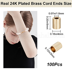 100 embout de cordon en laiton&nbsp;KK-CN0002-60