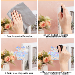 Autocollant décoratif de vitrine imperméable en pvc&nbsp;DIY-WH20007-17L