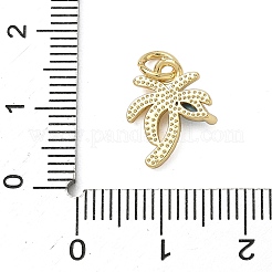 Messing Pavé hellblau Zirkonia Kokosnussbaum Charms&nbsp;KK-A273-32G