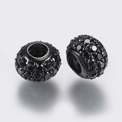 Perline zirconi micro pave  in ottone&nbsp;ZIRC-G132-14B