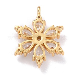 Pendentifs en laiton zircon cubique transparent&nbsp;ZIRC-L097-036G