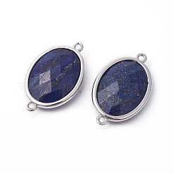 Lapislazuli-Verbindungsstecker aus Messin in Platin&nbsp;G-F339-B09