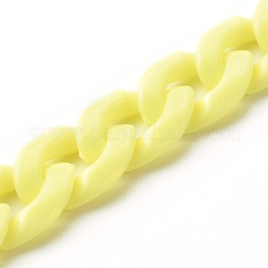 Chaîne de cas de téléphone à chaîne gourmette acrylique opaque&nbsp;HJEW-JM00512-03
