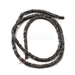 Fili di perle di roccia lavica naturale elettrodeposta&nbsp;G-Q1009-B01-02B
