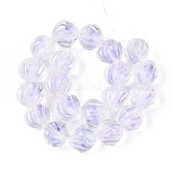 Perline di vetro fatte a mano con fiori interni testurizzati&nbsp;LAMP-T024-07E