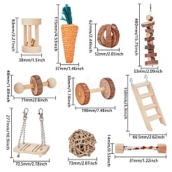 Jouets à mâcher pour hamster en bois naturel&nbsp;AJEW-WH0114-43