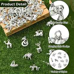 60 pz 12 stili pendenti in lega di stile tibetano&nbsp;TIBE-CJ0001-36