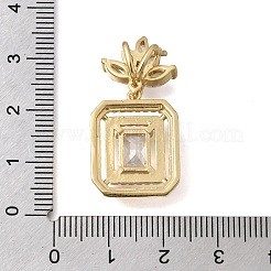 Pendenti in zirconi cubici trasparenti in micro pavè di ottone&nbsp;KK-C255-31G