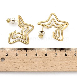 Pendientes de acero inoxidable 304 para mujer&nbsp;EJEW-V003-02G-02