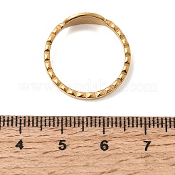Bagues en acier inoxydable 304 micro pavé de zircones cubiques pour femmes&nbsp;RJEW-A104-02G