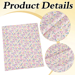 Tissu en coton imprimé de fleurs pour vêtements et loisirs créatifs&nbsp;DIY-WH0622-781F