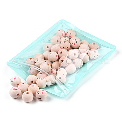 Sachets refermables en plastique couleur macaron avec motif yin-yang&nbsp;OPP-N001-01A-05