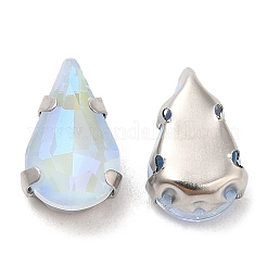 Mokka fluoreszierender (mi) tropfenförmiger Strass zum Aufnähen&nbsp;GGLA-M006-01A-P04