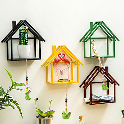 4 pièce de décorations suspendues en plastique en forme de poule et de lapin sur le thème de Pâques&nbsp;HJEW-CF0001-16B