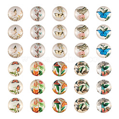 50pcs cabochons en verre 10 couleurs&nbsp;GLAA-TA0001-74