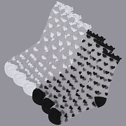 6 Paar 2 Farben Nylon Glasseidensocken für Frauen und Mädchen&nbsp;AJEW-CN0004-32