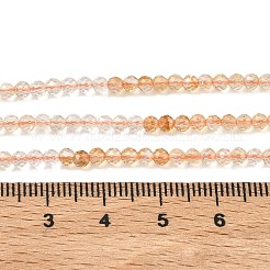 Stränge aus erhitzten natürlichen Citrinperlen&nbsp;G-Q002-B04-04
