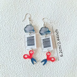 Boucles d'oreilles avec pdentif en acrylique&nbsp;FS-WG73DC4-01