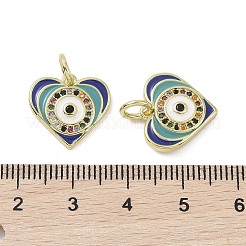 Ciondoli in vero ottone placcato oro 18k con micro pavé di zirconi&nbsp;KK-L209-072G-08