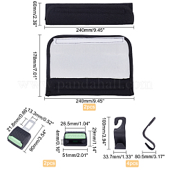 8 spina per cintura di sicurezza per auto in ABS di tipo 3&nbsp;AJEW-FH0001-84