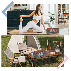 Kunstleder mit Yogamattengurt aus Legierung&nbsp;AJEW-CL0001-99A-02