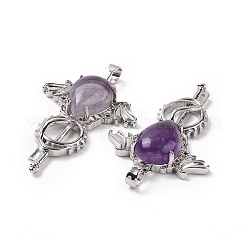 Tropfenanhänger aus natürlichem Amethyst&nbsp;G-P496-03P-21