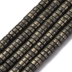 Natürliche Pyrit Perlen Stränge&nbsp;G-L624-I13-3x6mm