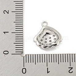 Rack-Beschichtung Messing Micro Pave klar Kubisch Zirkonia Charms&nbsp;KK-P277-10P