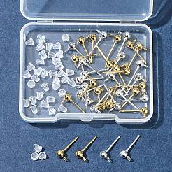40 Stück 2 Farben 304 Edelstahl Ohrstecker Zubehörse&nbsp;STAS-FS0001-57