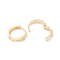 Messing-Mikro pflastern Zirkonia Creolen&nbsp;EJEW-P259-10G