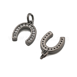 Cz Messing Micro Pave Zirkonia Hufeisen Charme&nbsp;ZIRC-L018-13B